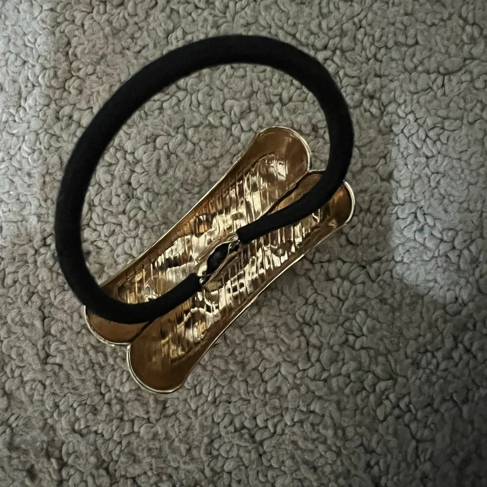 Gold Textured Hair Tie